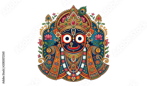 Konstfotografi Sri Jagannath Devotional Vector Illustration
