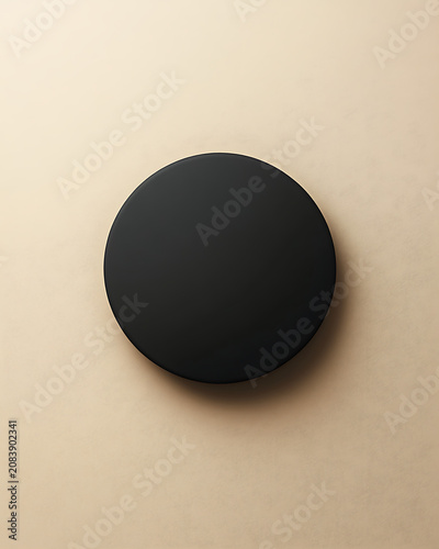 Black and White Circular Frame with Dark Round Hole in Wall Abstract 3D Sphere Symbol Design Isolated Closeup Texture Backgroun