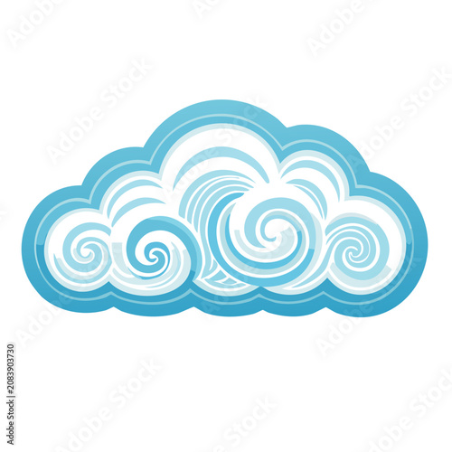 Swirling Cloud Vector Illustration