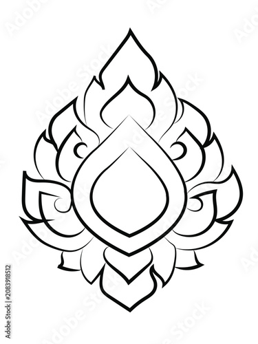 Traditional Thai patterns for body tattoos.