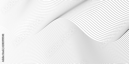 Abstract wave flow swoosh dynamic energy sound tech flow element smooth line pattern. minimalist futurist music and sound wavy gradient line vector flowing gray light isolated background.