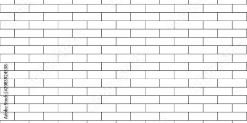 Принти на полотні seamless row masonry wall decoration tile white rough concrete brickwork kitchen, pavement, floor and wall decoration paper background