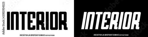 Billede på lærred Modern condensed serif Font