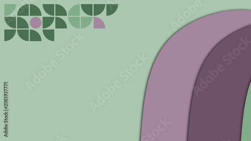 Obraz na plátně Contemporary abstract design with a serene green backdrop, highlighted by elegan