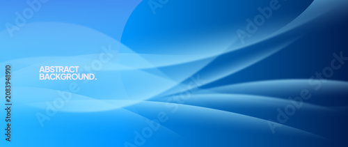 Foto Blue abstract background with 3d abstract geometry objects