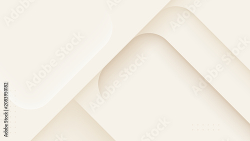Minimal Beige Abstract Background with Layered Soft Geometric Shapes and Shadows