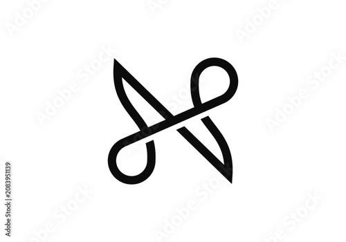 Infinite N letter monogram logo design