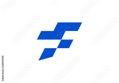 Fs or Sf letter logo design technology, speed and power