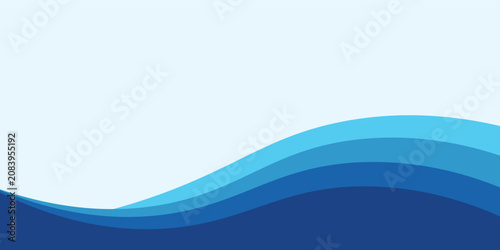 Sea waves layered vector background illustration and sea beach vector illustration.
