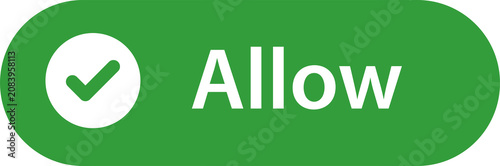Fotografie Green allow button with checkmark