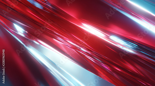 Dynamic Red and Blue Abstract Flow