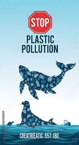 Stop Plastic Pollution Ocean Creatures.