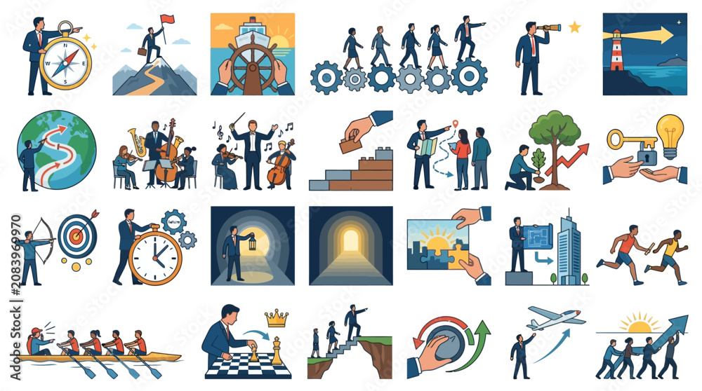 Fototapeta premium Business people working together efficiently.