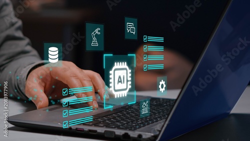 AI automation for business workflow and process optimization, image generation, chatbot, business dashboard data analysis, and digital marketing.