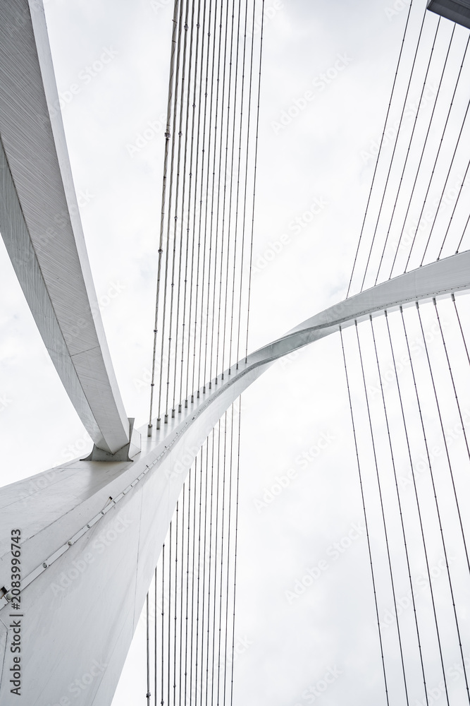 Fototapeta premium Bridge cables of the Baisha Bridge in Liuzhou, Guangxi