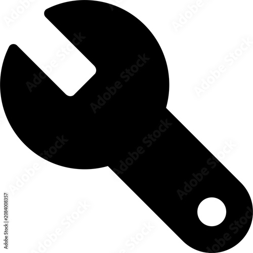 Картината върху платно icon of a wrench, a common hand tool for tightening or loosening nuts and bolts, representing repair and maintenance