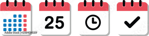 Fotografie Calendar and Schedule Management Icons Collection