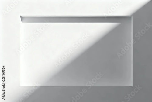Minimalist White Wall with Shadow