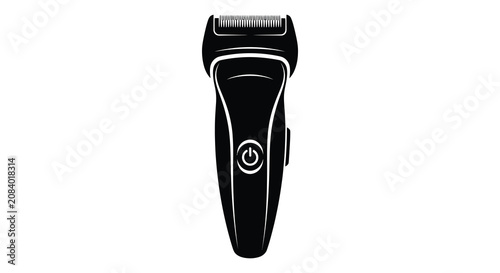 Canvastavla Electric razor with power button a black and white silhouette shaver