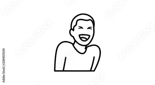 Happy Man Laughing Icon