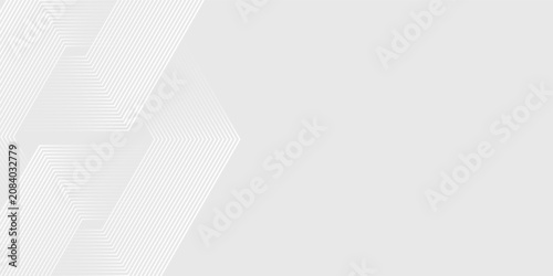 Abstract hexagon whitein gray wave light technology background. Abstract big data digital concept simple