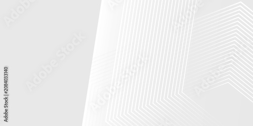Abstract hexagon whitein gray wave light technology background. Abstract big data digital concept modern art