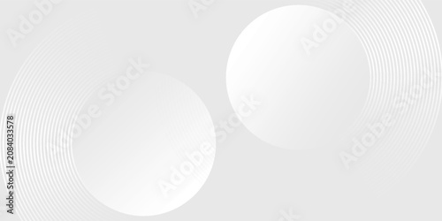Abstract Minimalist White Circular Podium with soft Background and Circle Element for Product Display Simple