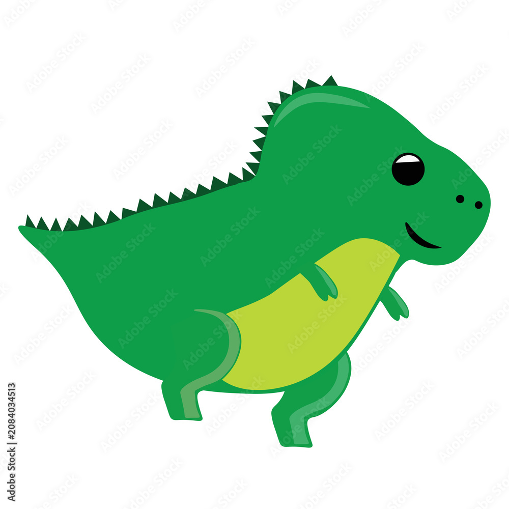 Fototapeta premium Cute Green T-Rex