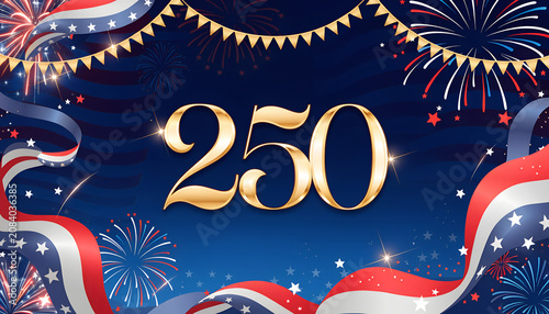 America Independence Day celebrating 250 years