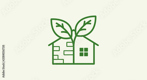Green house with plant growing out of it in a natural setting