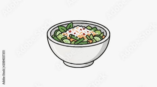 Fresh green leafy vegetables in a white bowl.