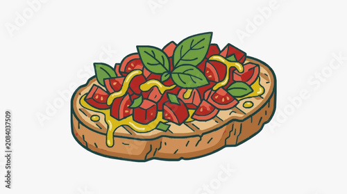 Colorful woven basket filled with fresh vegetables.