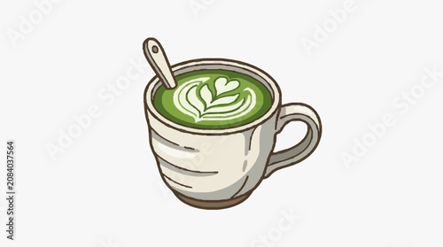 Elegant vintage style green ceramic pitcher with handle.