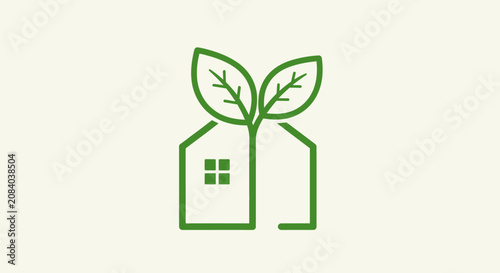 Photos A green house with leafy plants grows beside a modern eco-friendly home