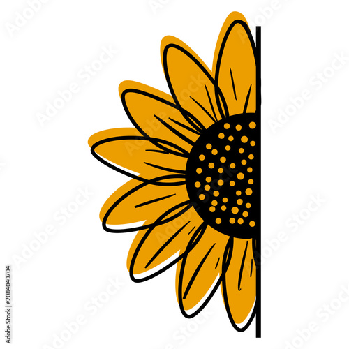 Floral Sunflower Decorative Illustration