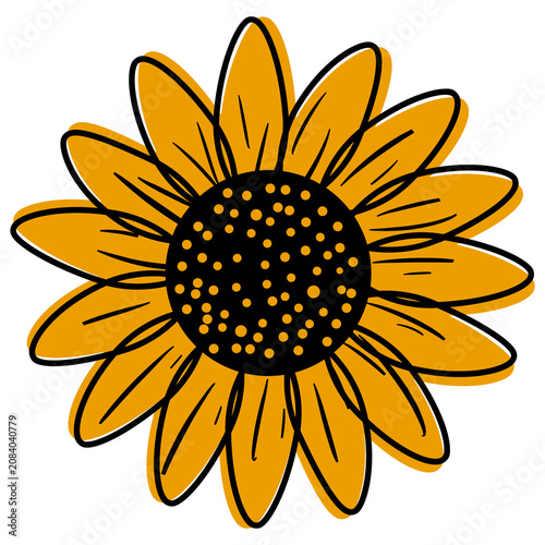 Elegant Sunflower Garden Illustration