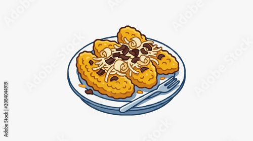 Freshly baked glazed donuts in a blue bowl.