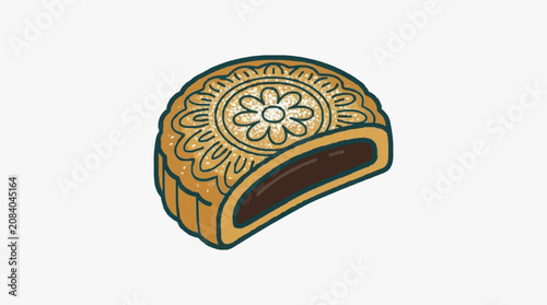 Golden ancient coin with intricate celtic knot design.