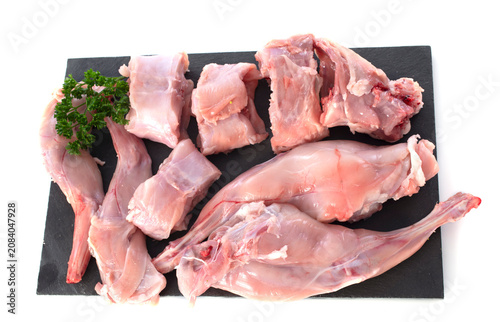 Billede på lærred rabbit meat in studio