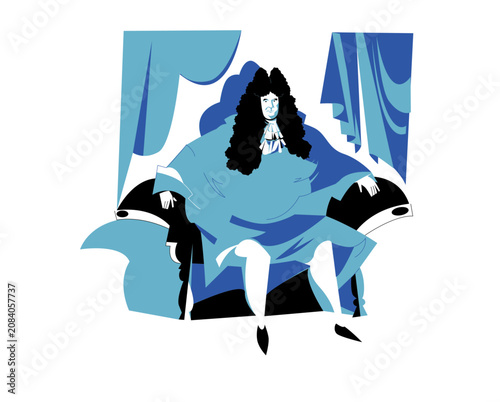 king Louis IV vector illustration