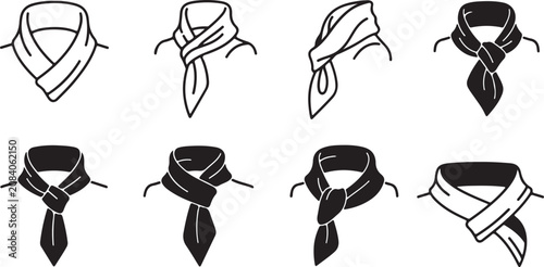 Diverse Scarf Tying Style Icons for Men and Women Fashion Neckwear