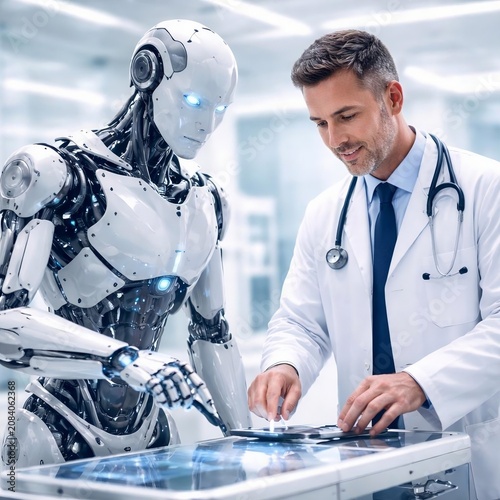 AI Medical Technology Futuristic Healthcare Concept 3D Render 