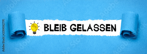 фотографія bleib gelassen