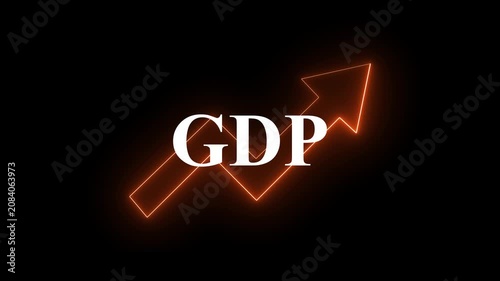 GDP growth economy finance investment market chart arrow profit trend surge GDP growth economy finance investment bar chart arrow coin stack rising optimism and challenge.4k 