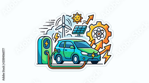 Electric car charging with renewable energy sources