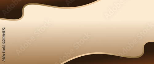 Brown luxury background vector design. Luxury background with curved gold line.