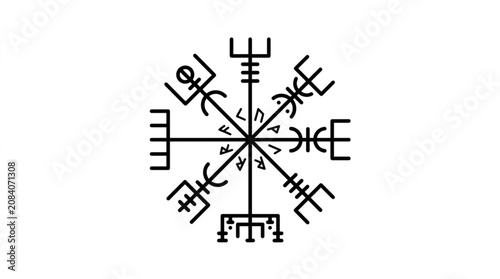 Ancient Norse Vegvisir Symbol of Guidance and Protection.