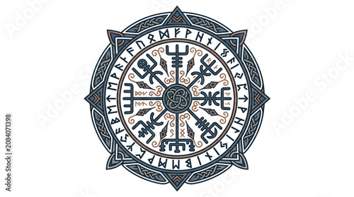 Ancient Norse Vegvisir Symbol of Guidance and Protection.