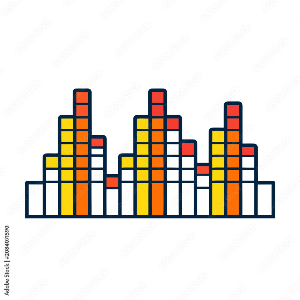 Obraz premium Abstract equalizer bars