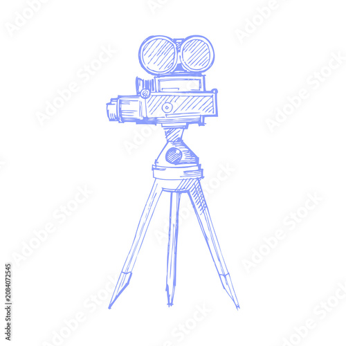 ILLUSTRATION OF CAMERA ISOLATED
